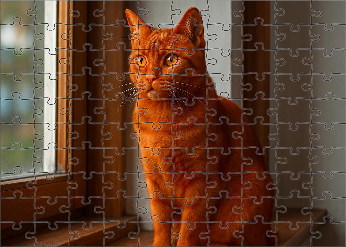 Copper Flick Radiant Rust-colored Shortcoat With Spirited Intelligence Mini Puzzle