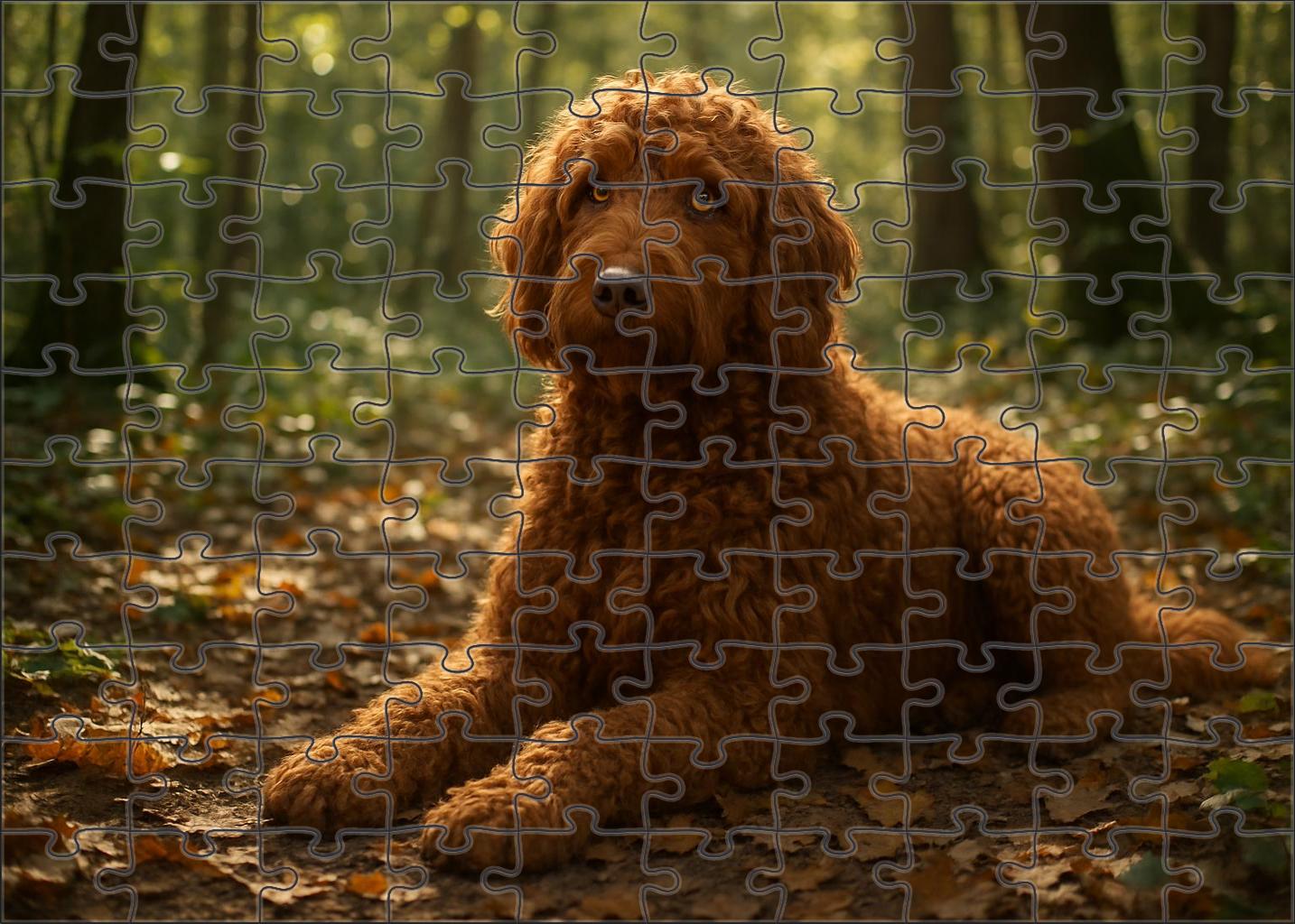 Cinnamon Swirl Curly Red-brown Molosser With Warm Temperament Custom Jigsaw Puzzle