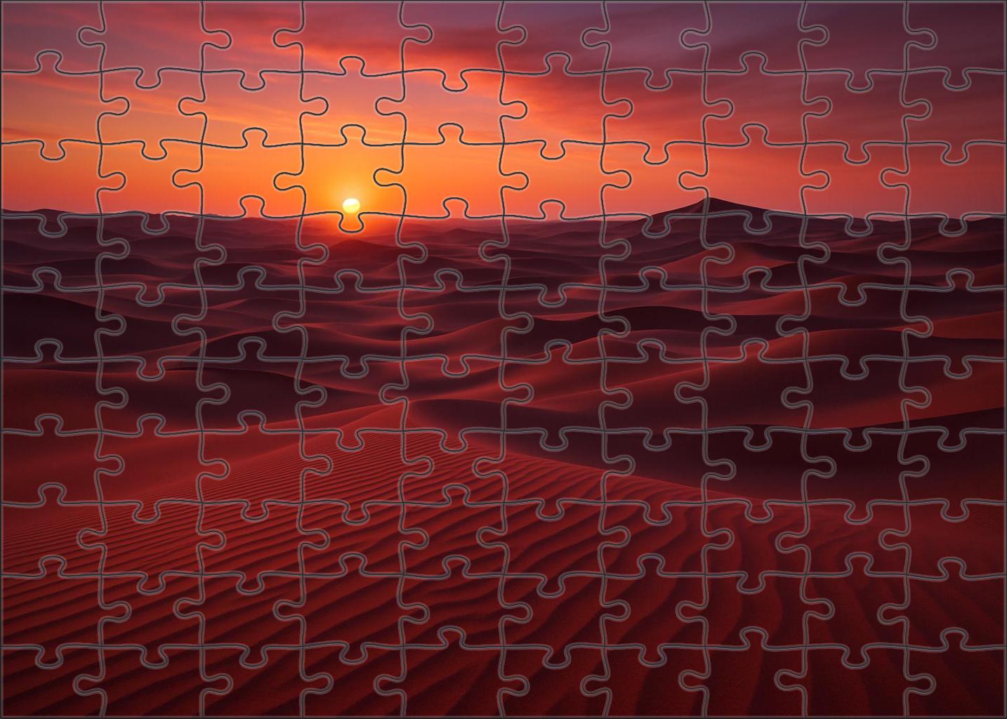 Crimson Dune Horizon Puzzle Collection