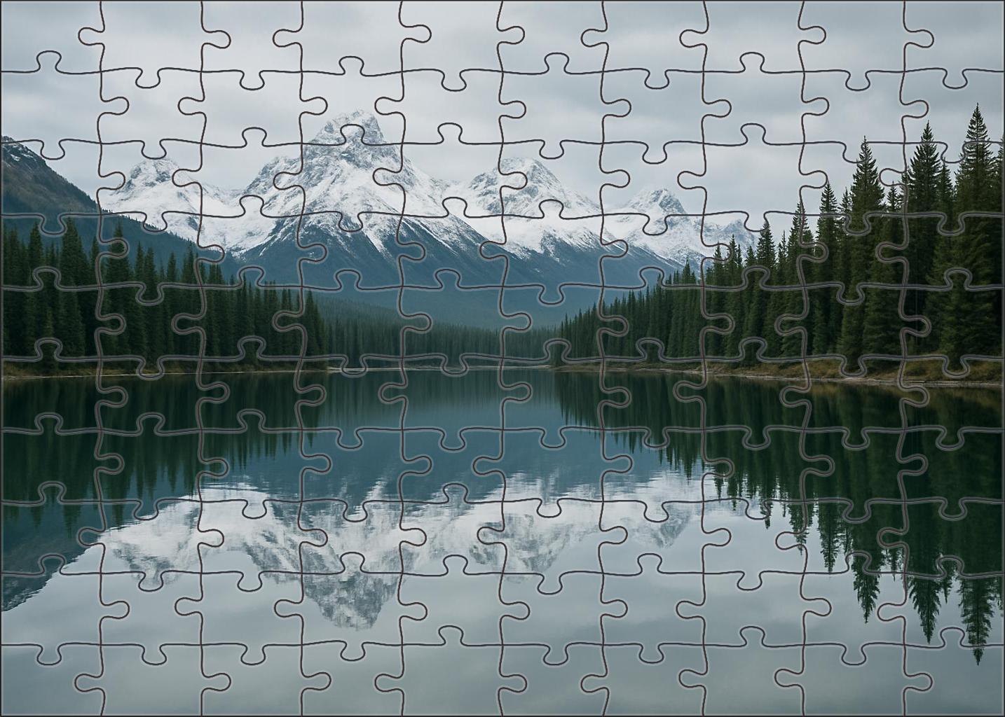 Quiet Alpine Lake Reflection 200 Piece Puzzle