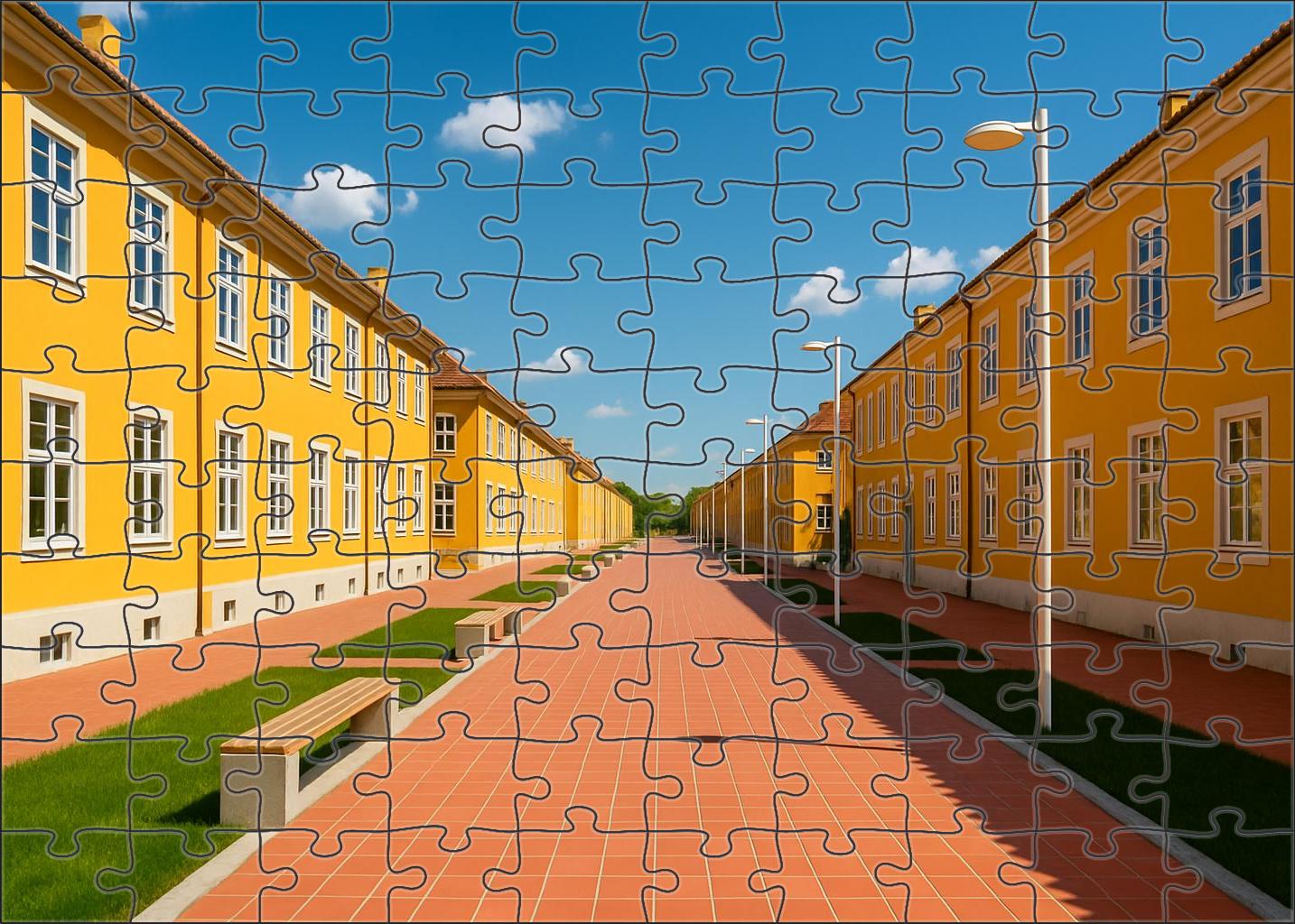 Golden Rod Row 200 Piece Puzzle