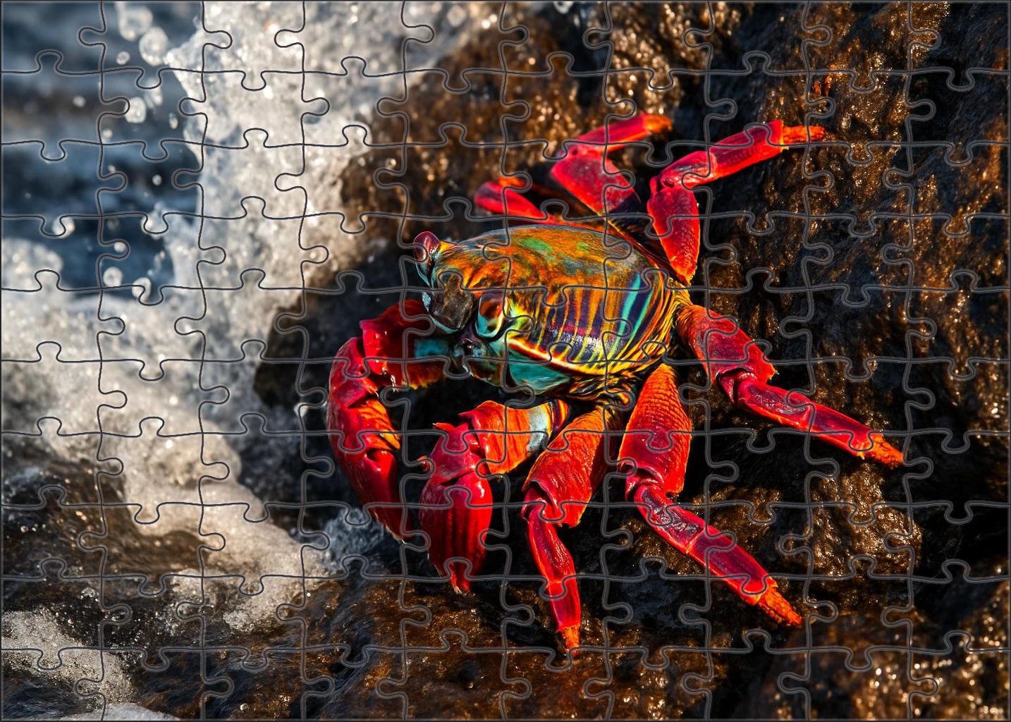 Iridescent Tide Skimmer Shimmering Coastal Crustacean With Rapid Reflexes 200 Piece Puzzle