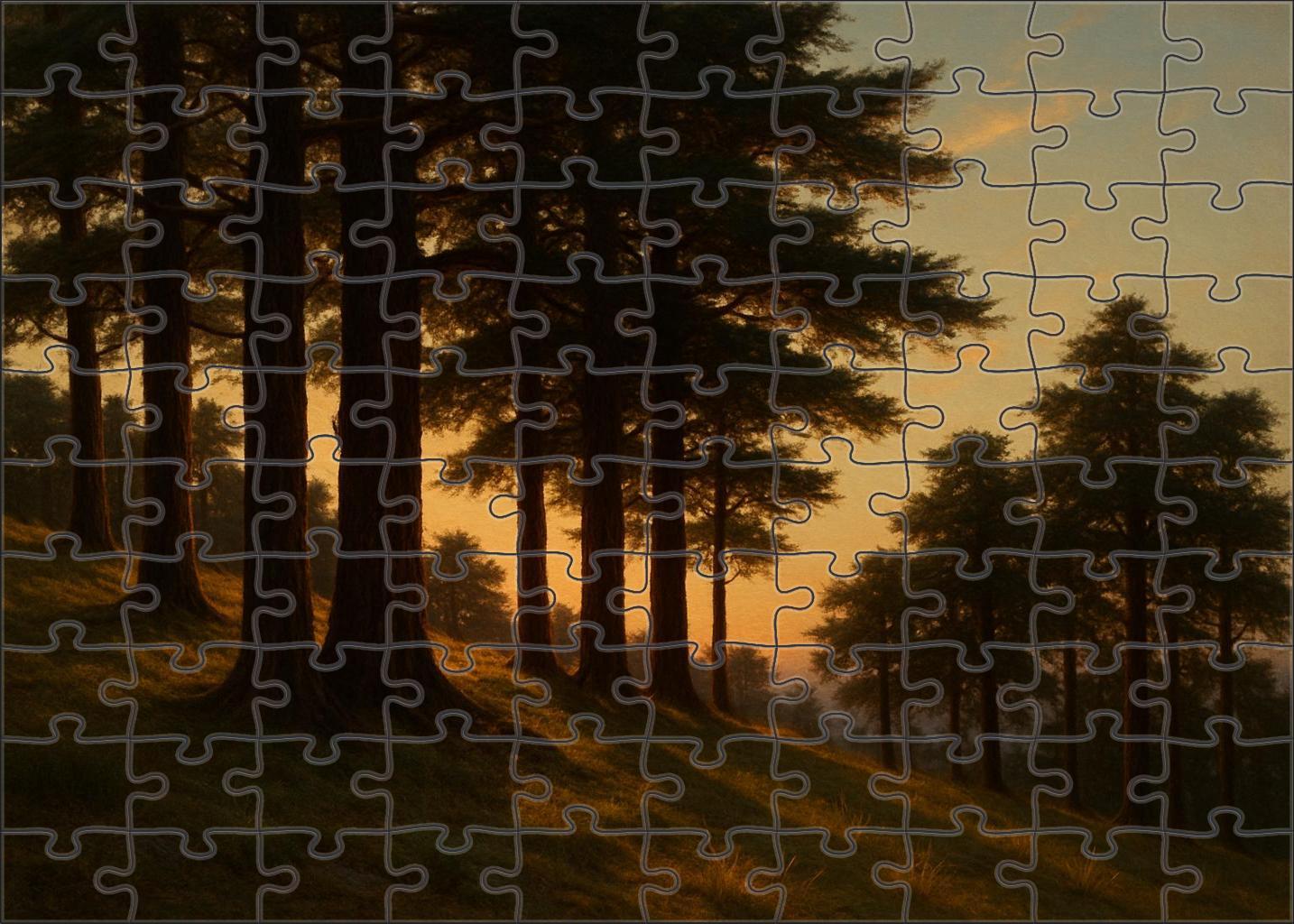 Sunset Cedar Ridge Easy Puzzles