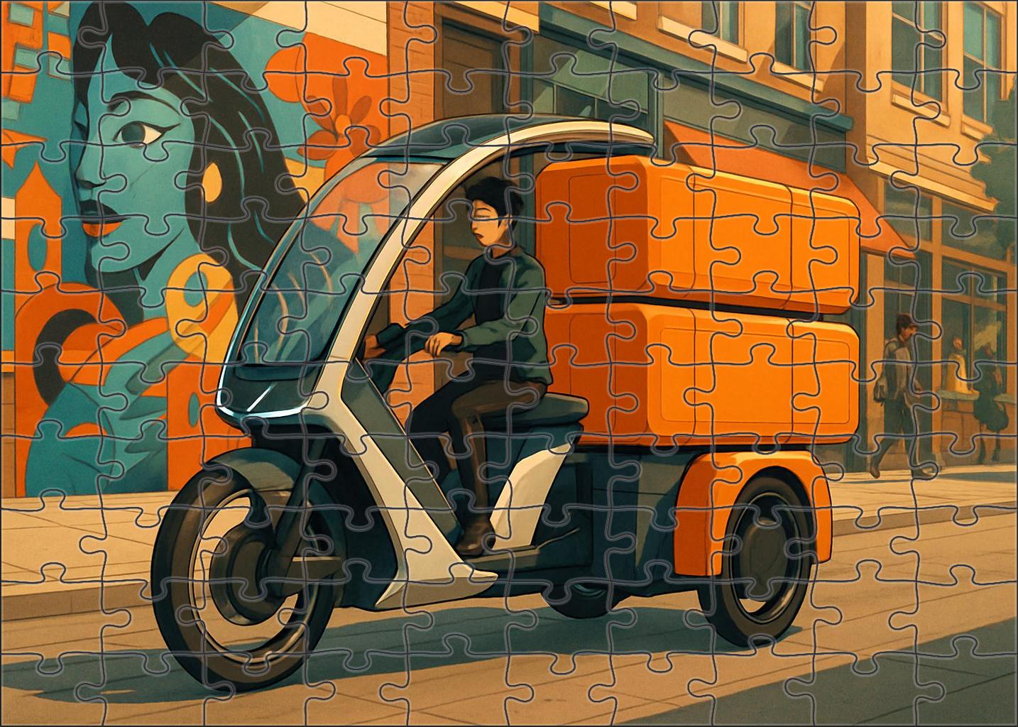 Automated Electric Freight Trike 500 Piece Puzzle