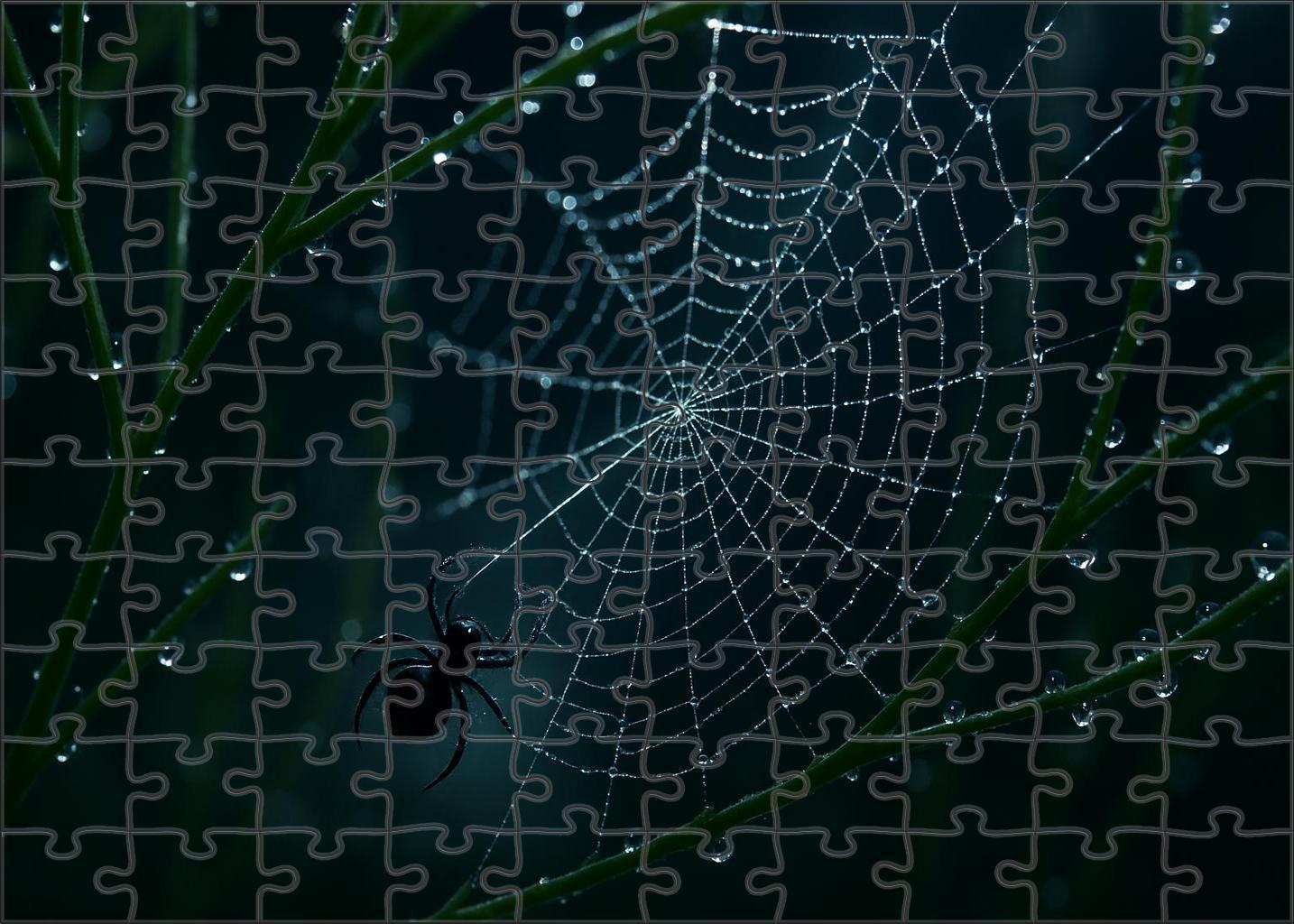 Midnight Threadspinner Tiny Weaver With Elaborate Silk Canopies Puzzle Fun