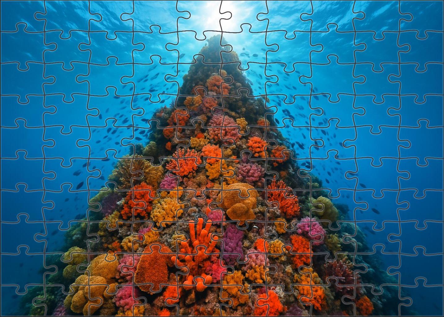 Seamount Summit Gardens Isolated Underwater Volcano Bloom 20 Piece Puzzle