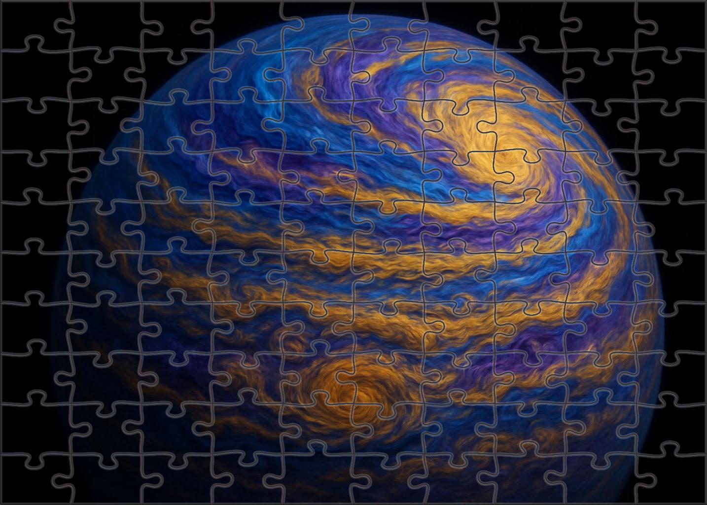 Iridescent Gas Giant Storms Puzzle Collection