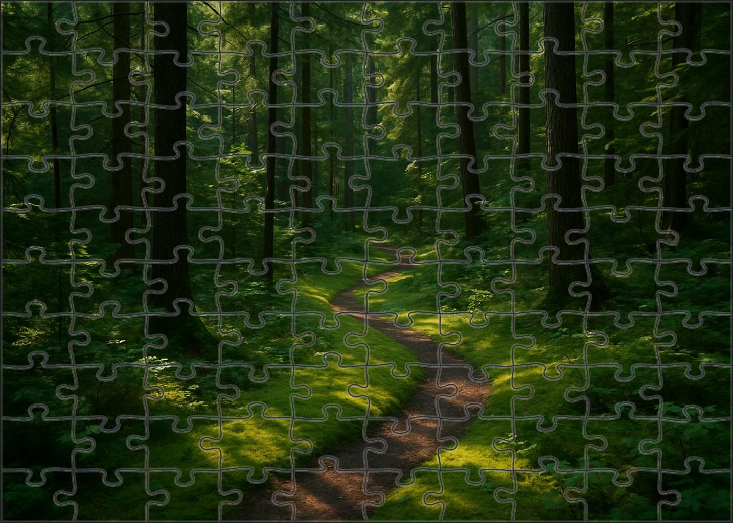 Mossy Woodland Pathway Premium Puzzle Pieces