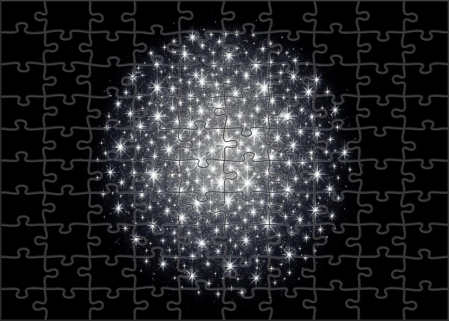 Silvery Star Cluster Glow Easy Puzzles