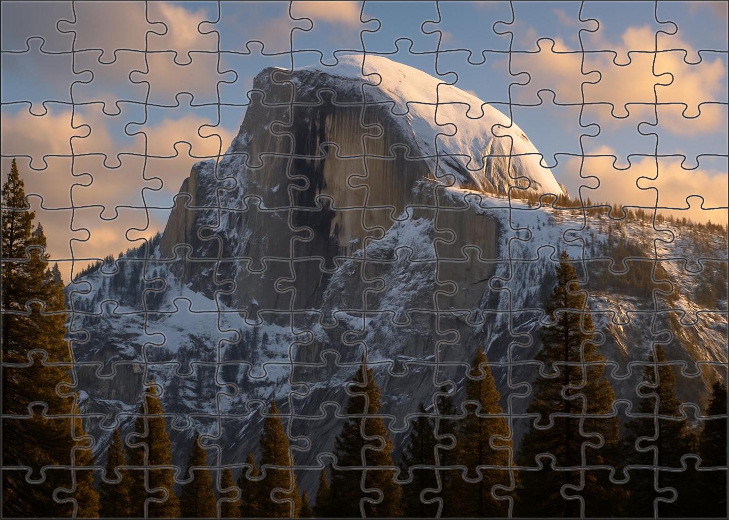 Snow-clad Dome Above The Alpine Forest Mini Puzzle