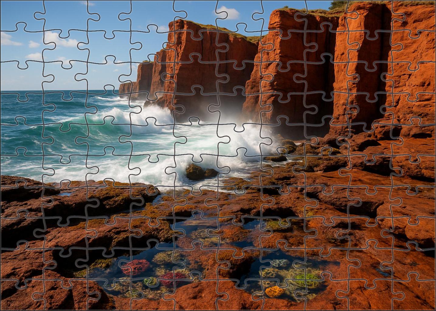 Crimson Cliff Shoreline Mini Puzzle