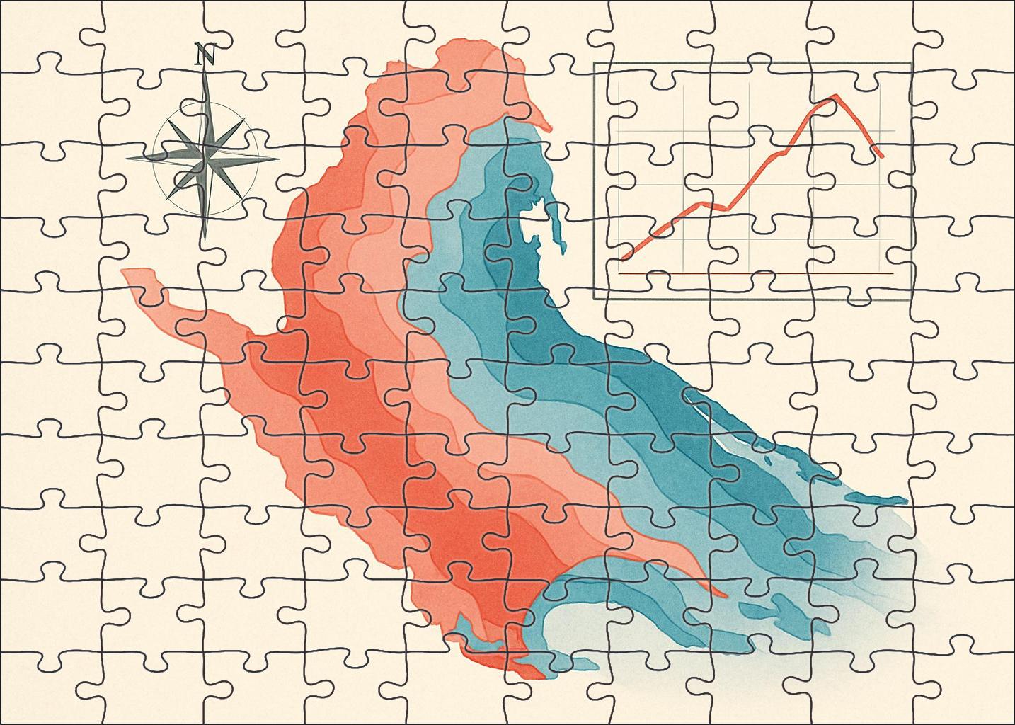 Coastal Erosion Impact Chart Mini Puzzle