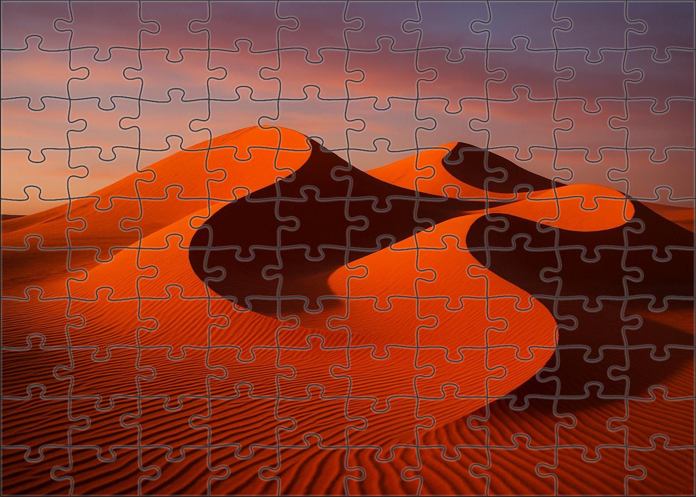 Dusky Orange Barchans Family Puzzles