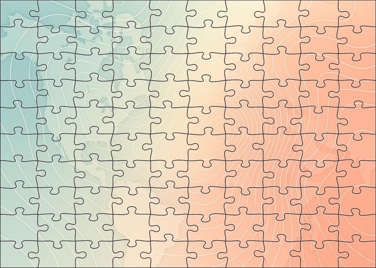 Atmospheric Pressure Contour Chart Puzzle For Adults