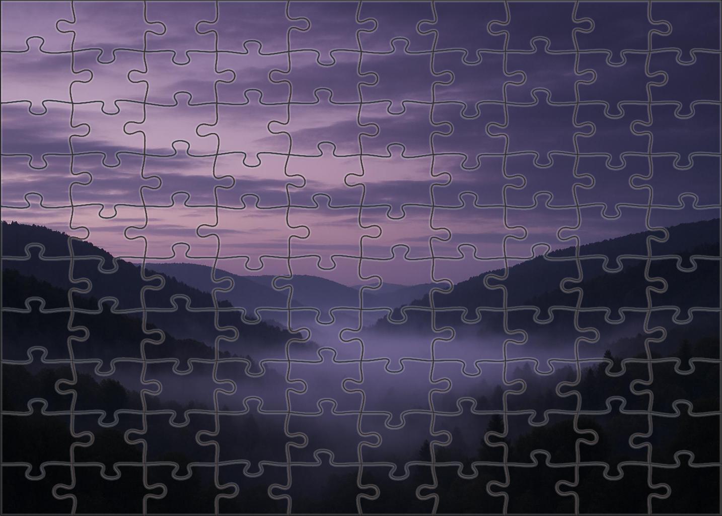Lavender Mist At Dusk Premium Puzzle Pieces