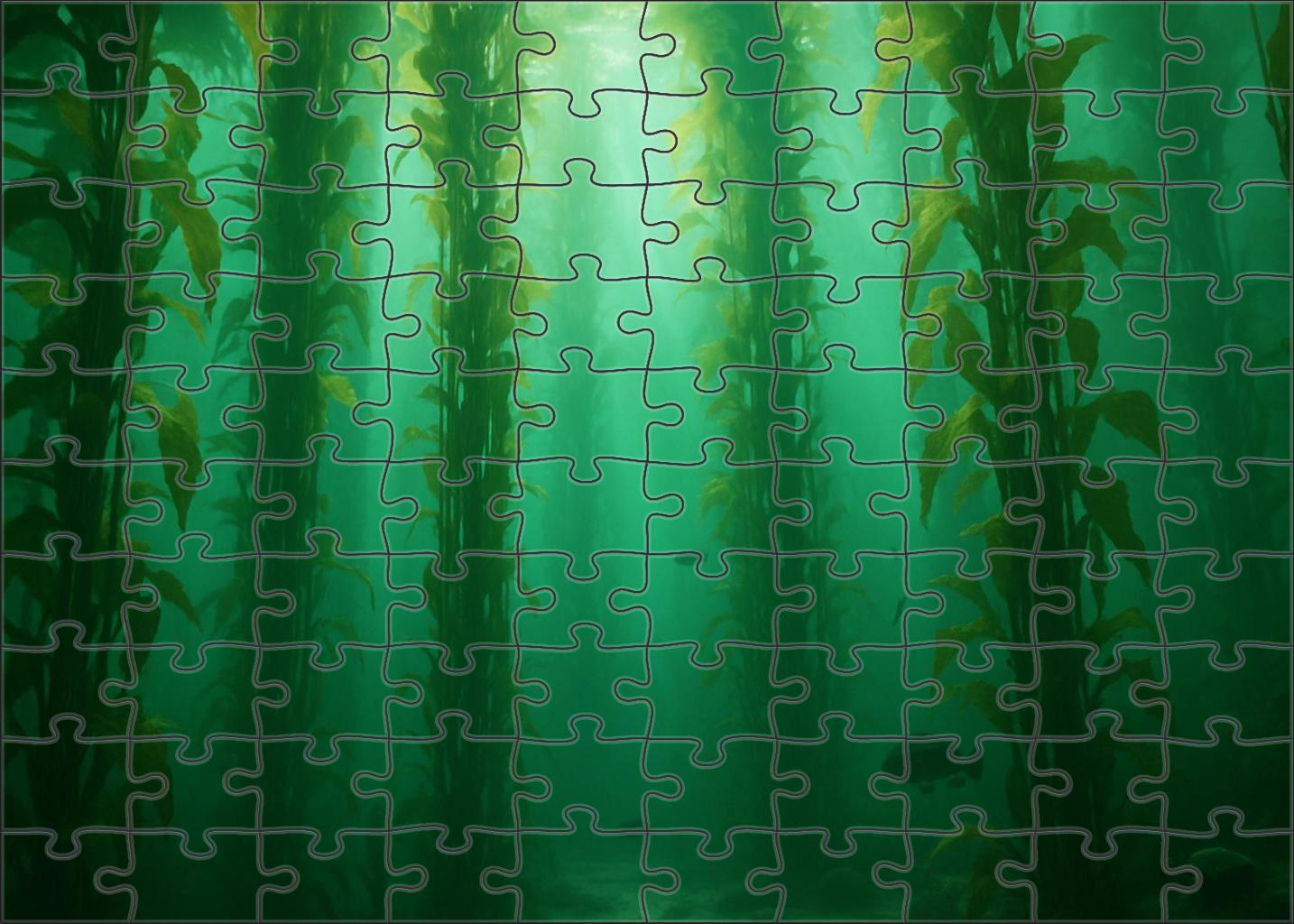 Silent Kelp Maze Towering Forests In Cool Subsurface Currents 200 Piece Puzzle