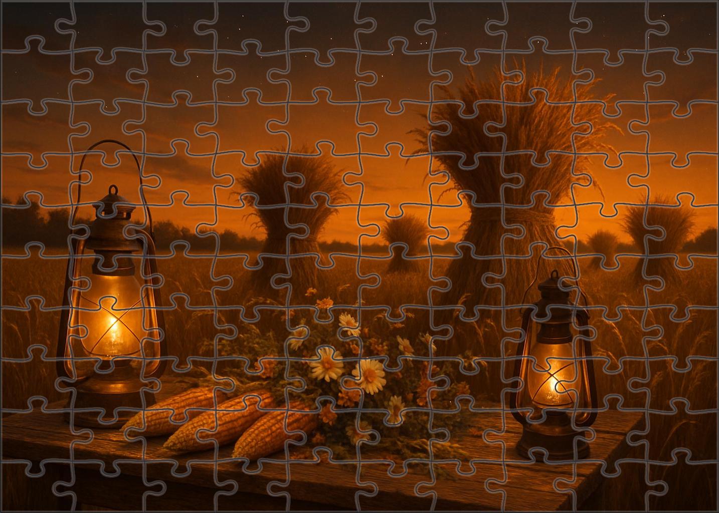 Golden Harvest Twilight Unique Puzzle Design