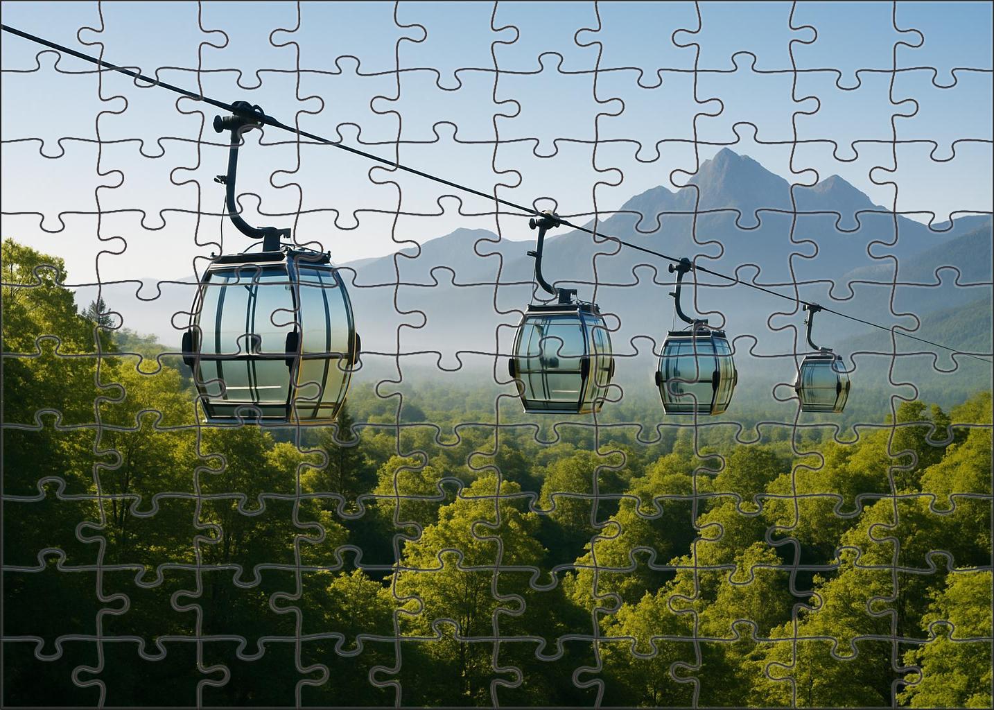 Cable-propelled Eco-friendly Gondola 500 Piece Puzzle