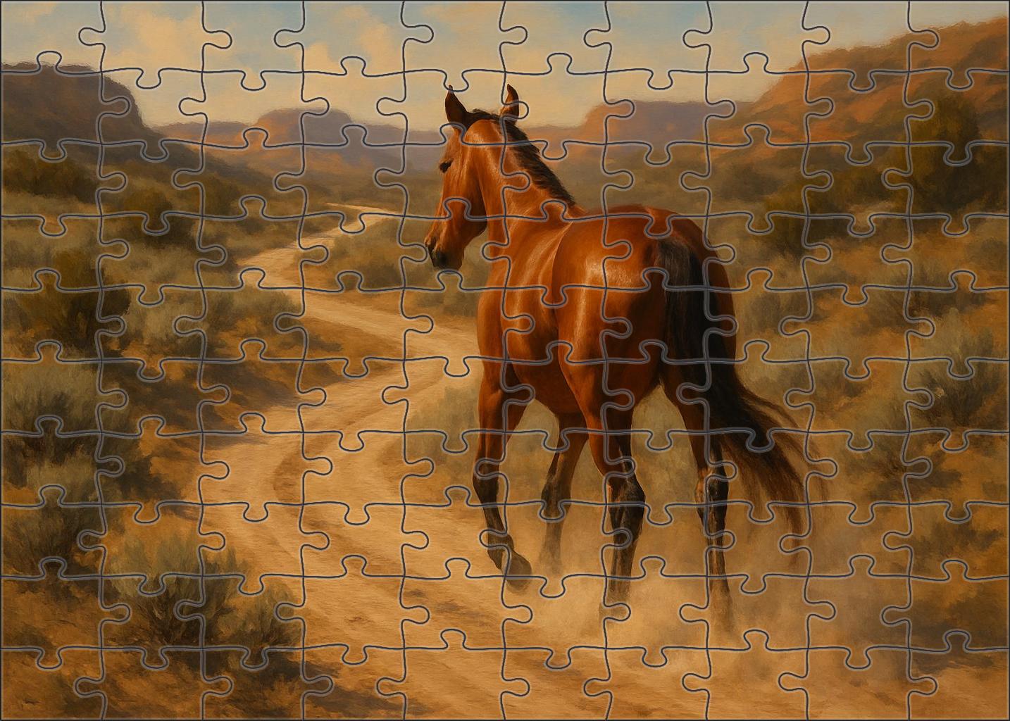 Autumn Ember Endurance Lean Chestnut Gelding With Tireless Stamina Custom Jigsaw Puzzle