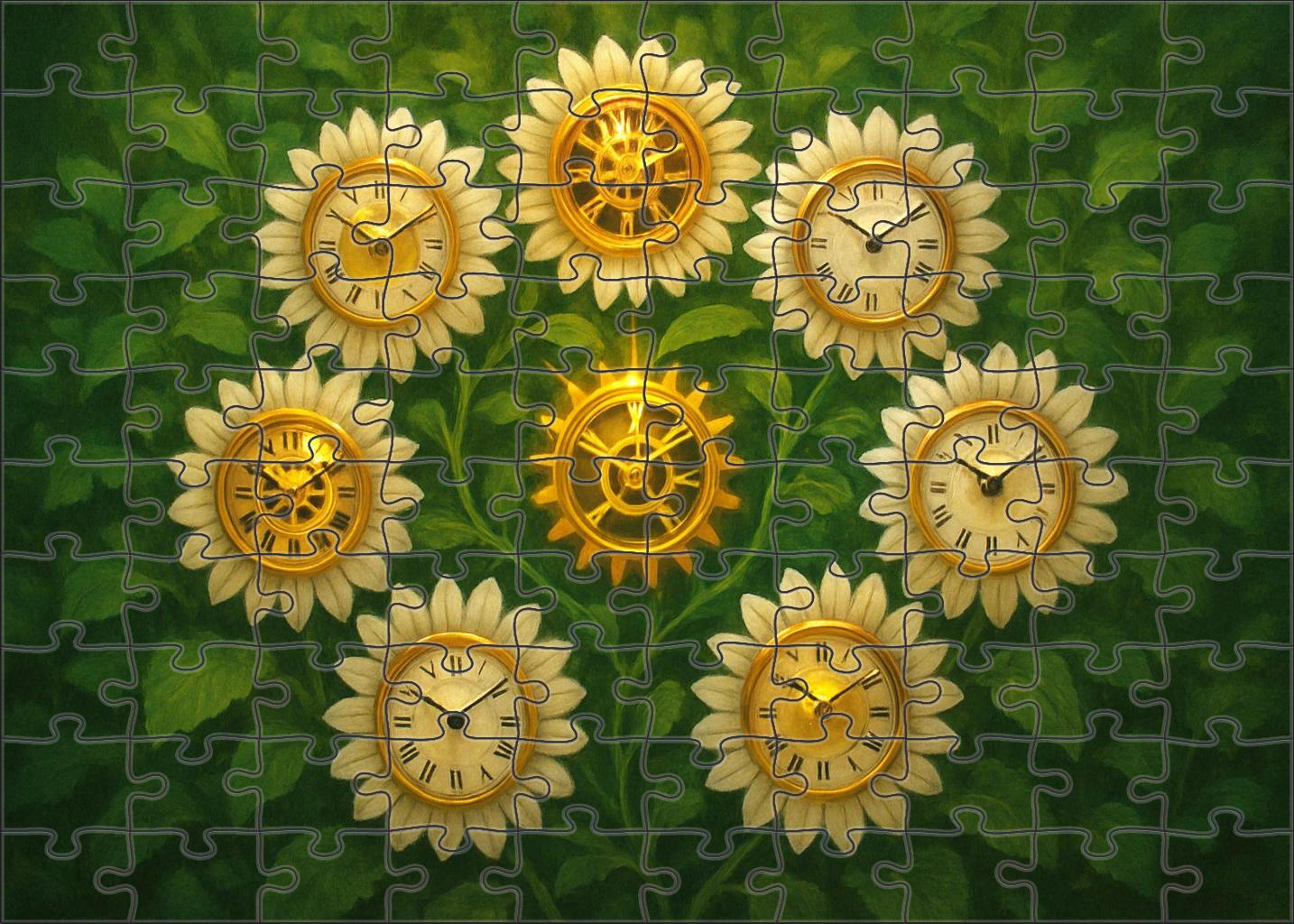 The Clocktower Garden Waltz Premium Puzzle Pieces