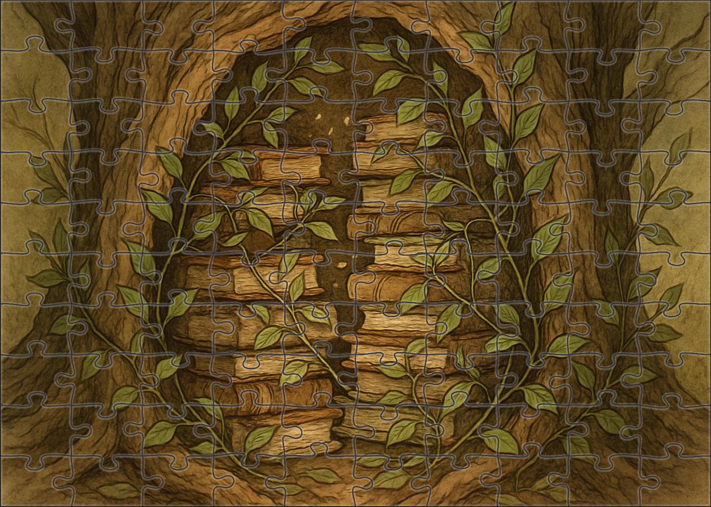 The Library Of Whispering Leaves Custom Jigsaw Puzzle