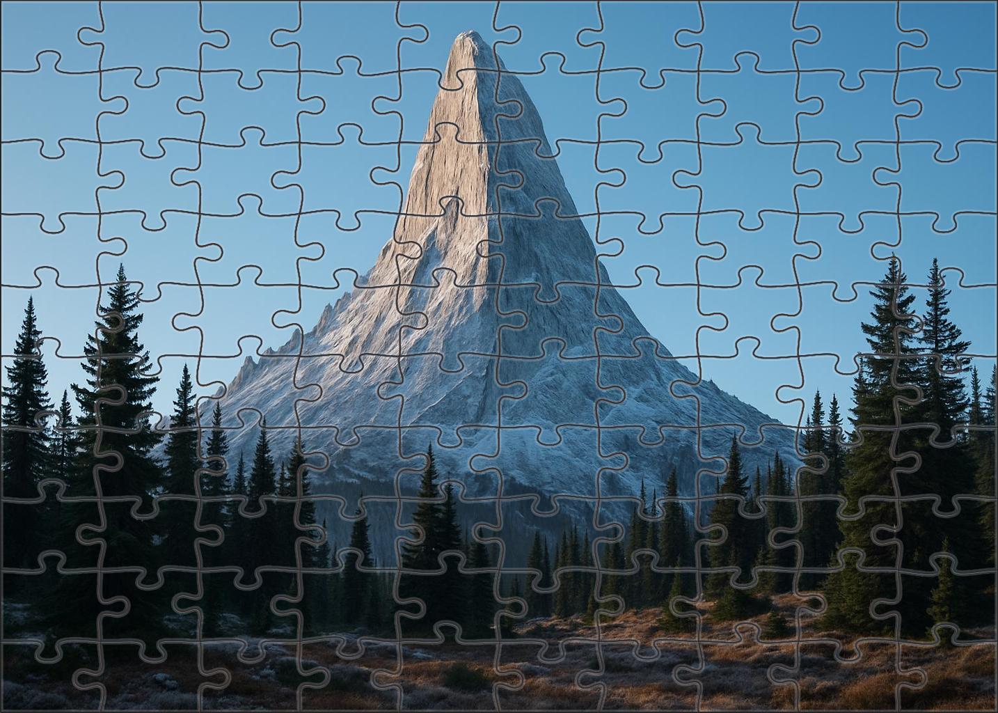 Frostveil Peak Puzzle For Adults