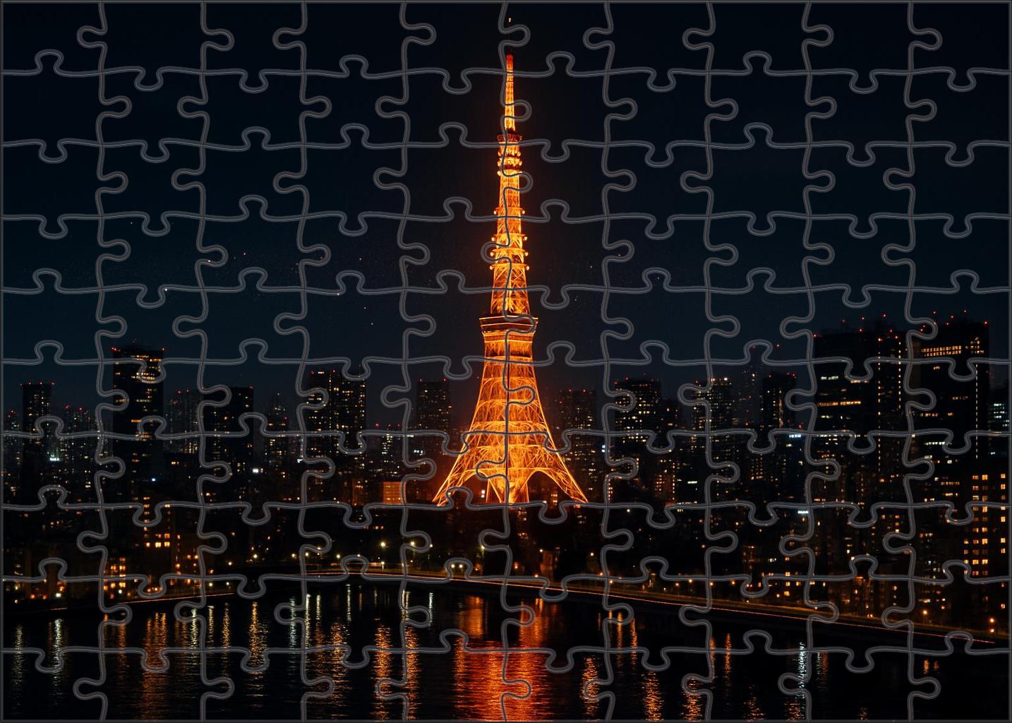 Tokyo Tower Tokyo Japan Recognized By 6910 Worldwide As A Modern Communication Icon Custom Jigsaw Puzzle
