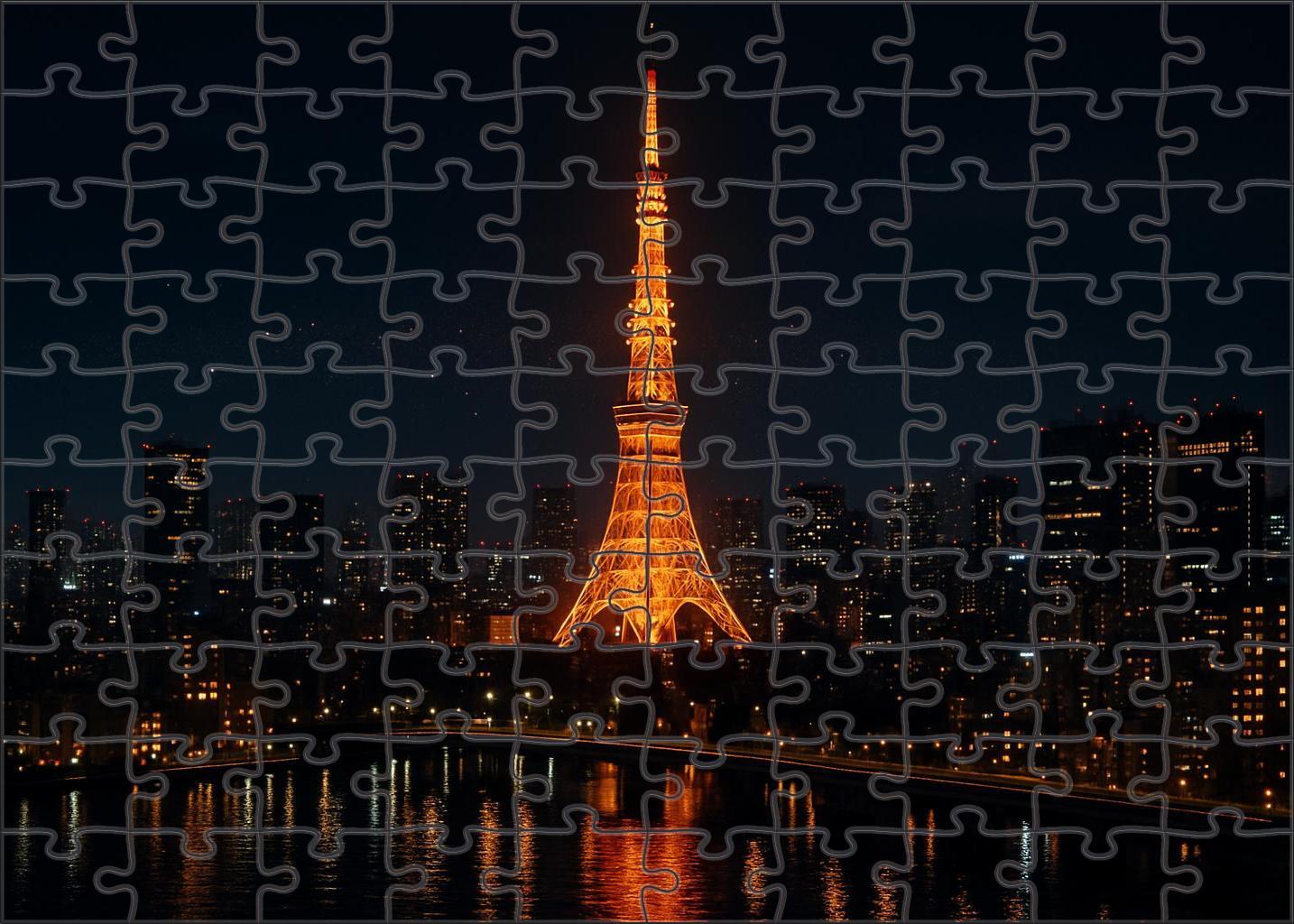 Tokyo Tower Tokyo Japan Recognized By 6910 Worldwide As A Modern Communication Icon Custom Jigsaw Puzzle