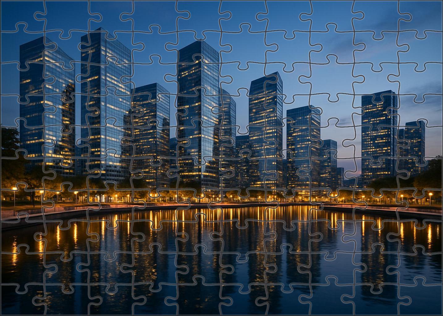 Melbourne Docklands Skyline Australias Innovative Waterfront District With Award-winning Design Puzzle For Kids