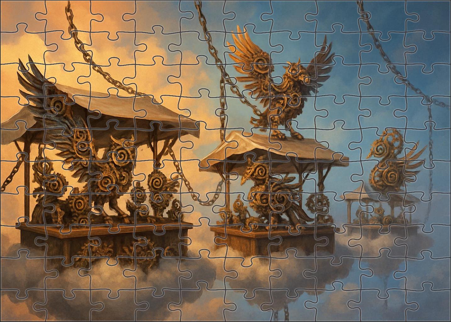 The Floating Bazaar Of Clockwork Dreams Puzzle For Adults