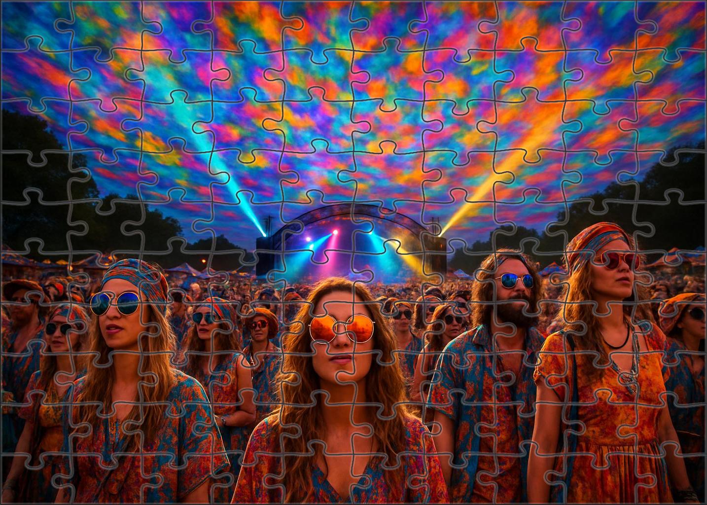 Psychedelic Rock Festival Challenging Puzzles