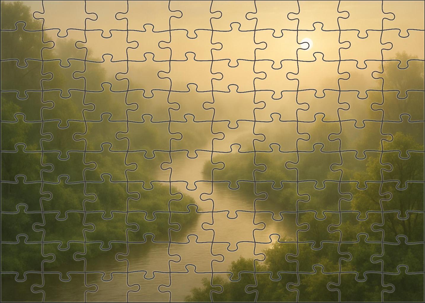 Dawn Over The Serpentine River 1000 Piece Puzzle