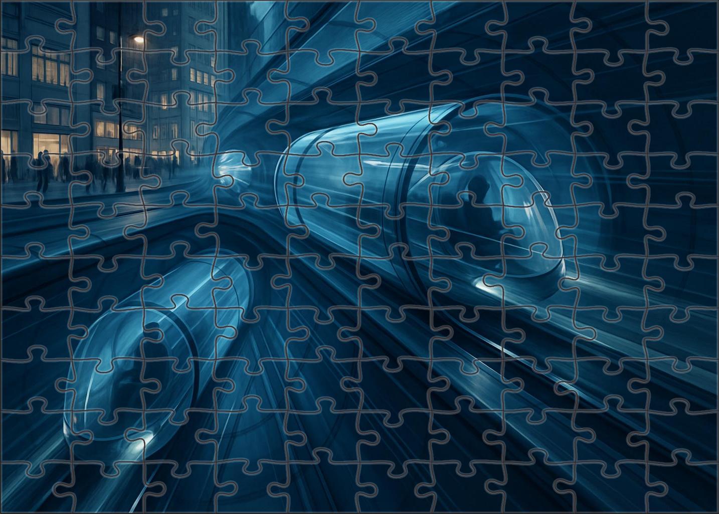 Pneumatic Urban Capsule Transit Challenging Puzzles