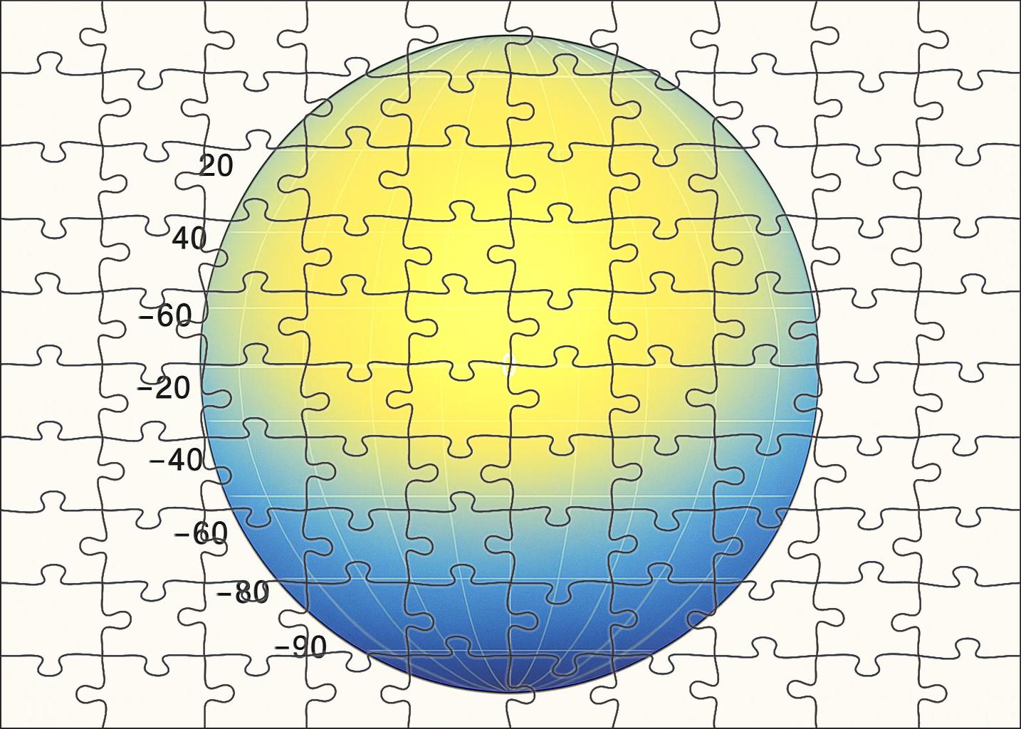 Solar Insolation Heat Distribution Chart Large Format Puzzle
