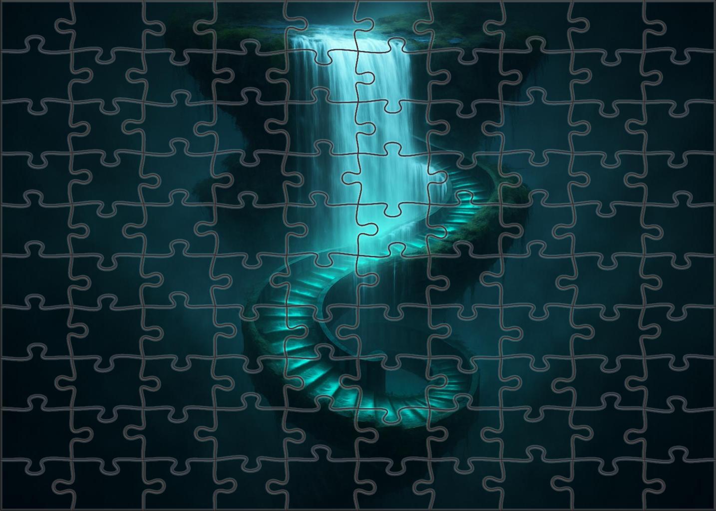 The Infinity Staircase Beneath The Waterfall Puzzle Collection