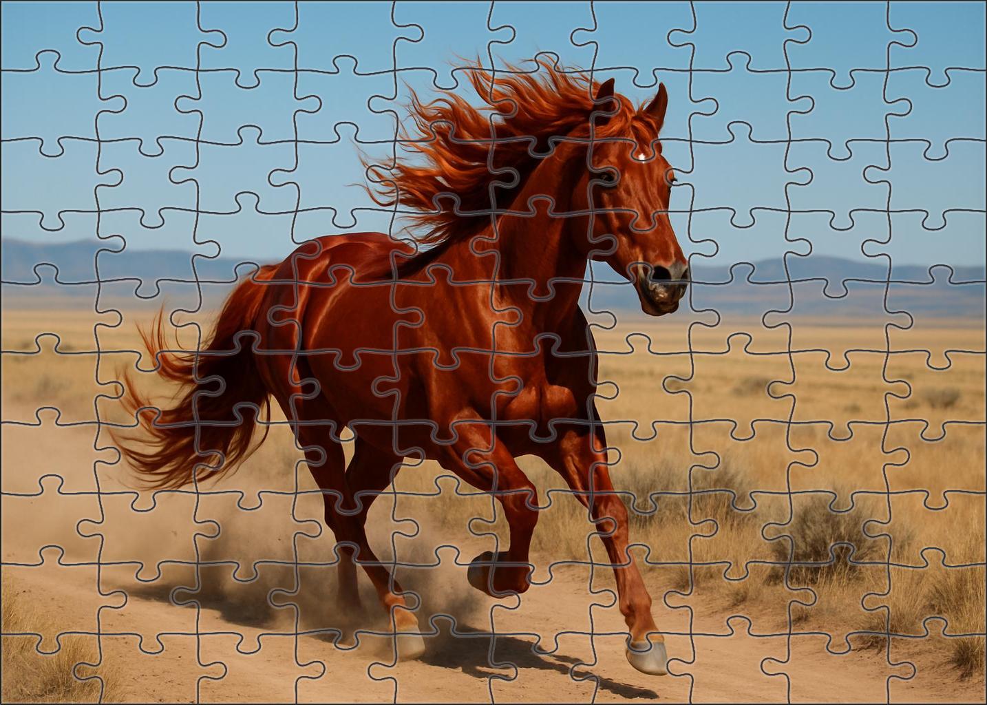Crimson Ember Deep Red Sorrel Mare With Spirited Energy Puzzle For Adults