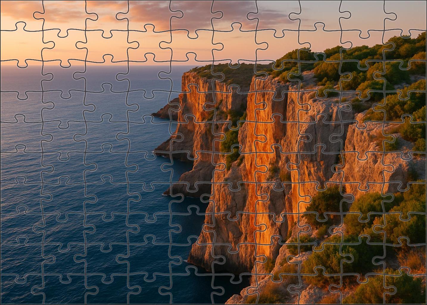 Twilight Coastal Bluffs Custom Jigsaw Puzzle