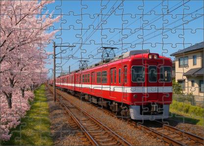 Crimson Horizon Commuter Emu Large Format Puzzle