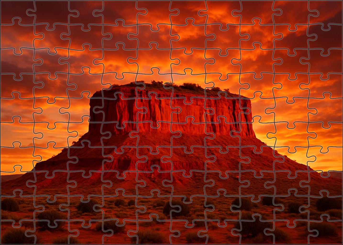Crimson Sunset Mesa 20 Piece Puzzle