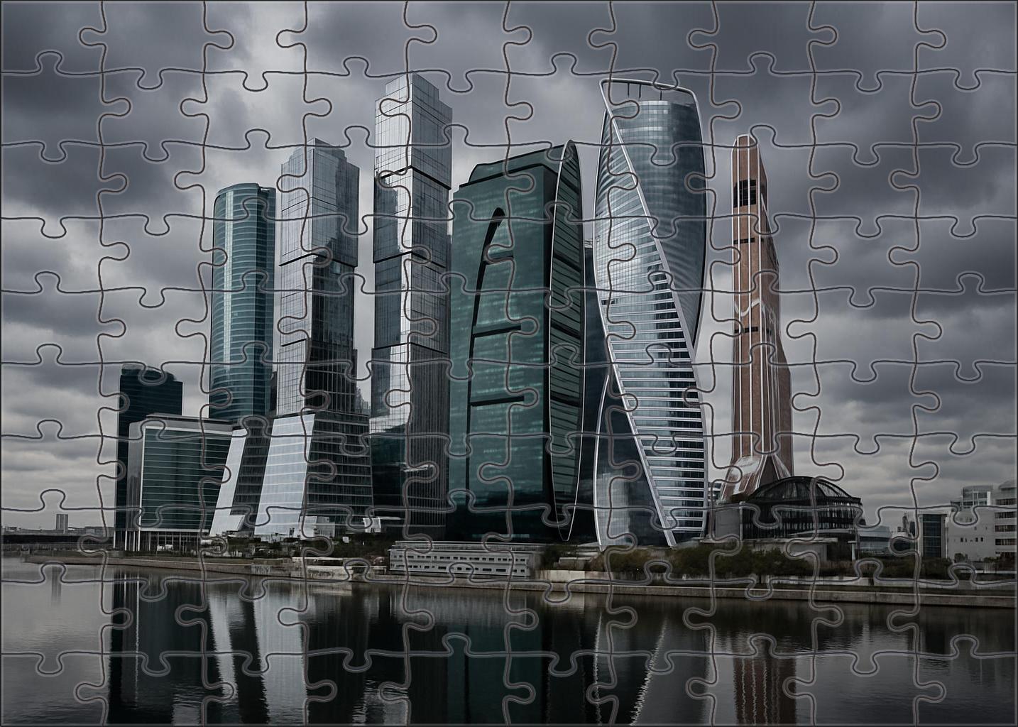Moscow City Skyline Russias Futuristic Financial District Known For Its Distinctive Supertall Towers Puzzle For Kids