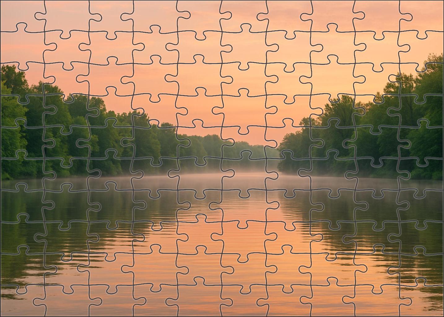 Quiet Lakeside Dawn 20 Piece Puzzle