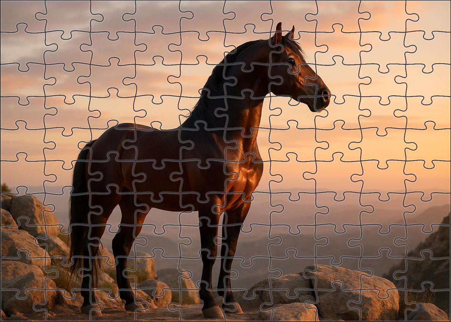 Stormy Ridge Morgan Stallion 1000 Piece Puzzle