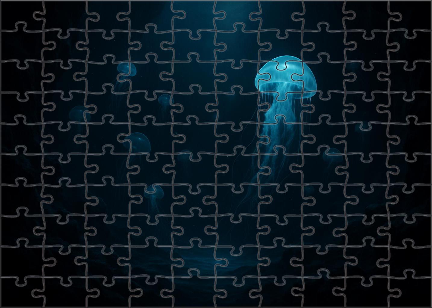 Glowing Abyssal Hollow A Deep-sea Refuge Beneath Eternal Darkness 200 Piece Puzzle