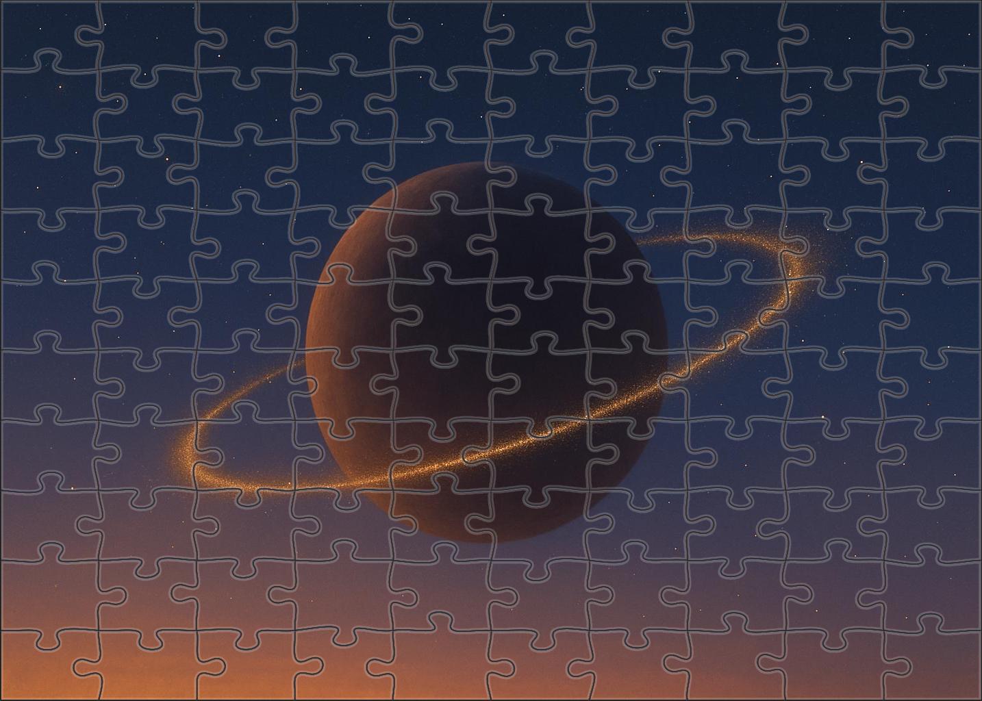 Silent Twilight Dust Ring Custom Jigsaw Puzzle