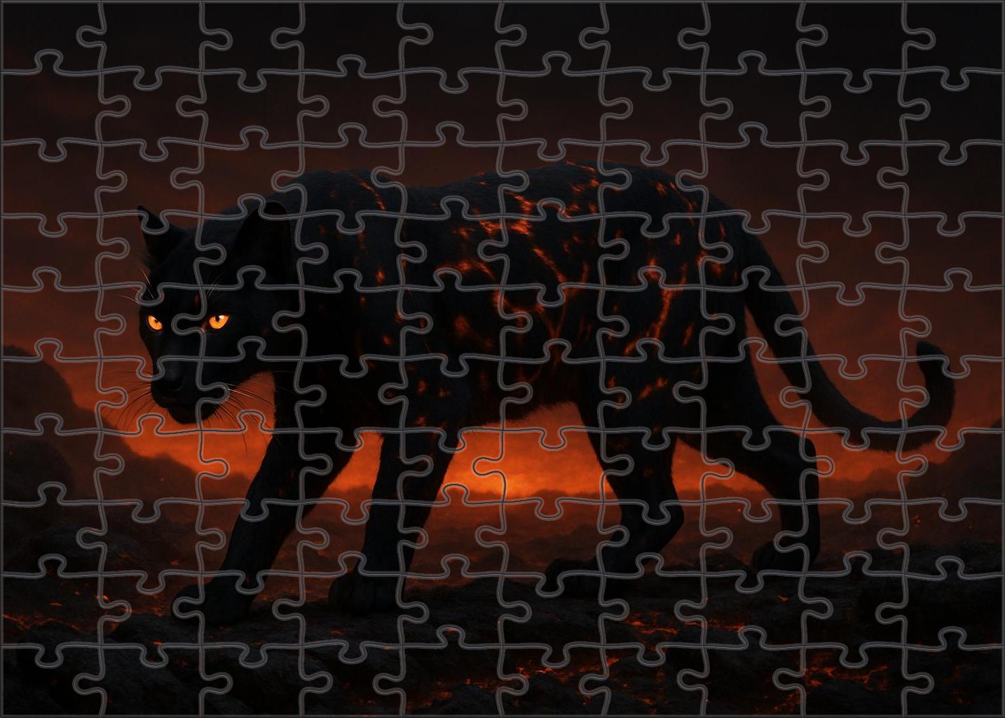 Gilded Ember Lynx 50 Piece Puzzle