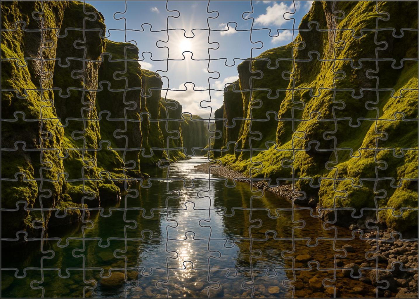 Emerald River Gorge 500 Piece Puzzle