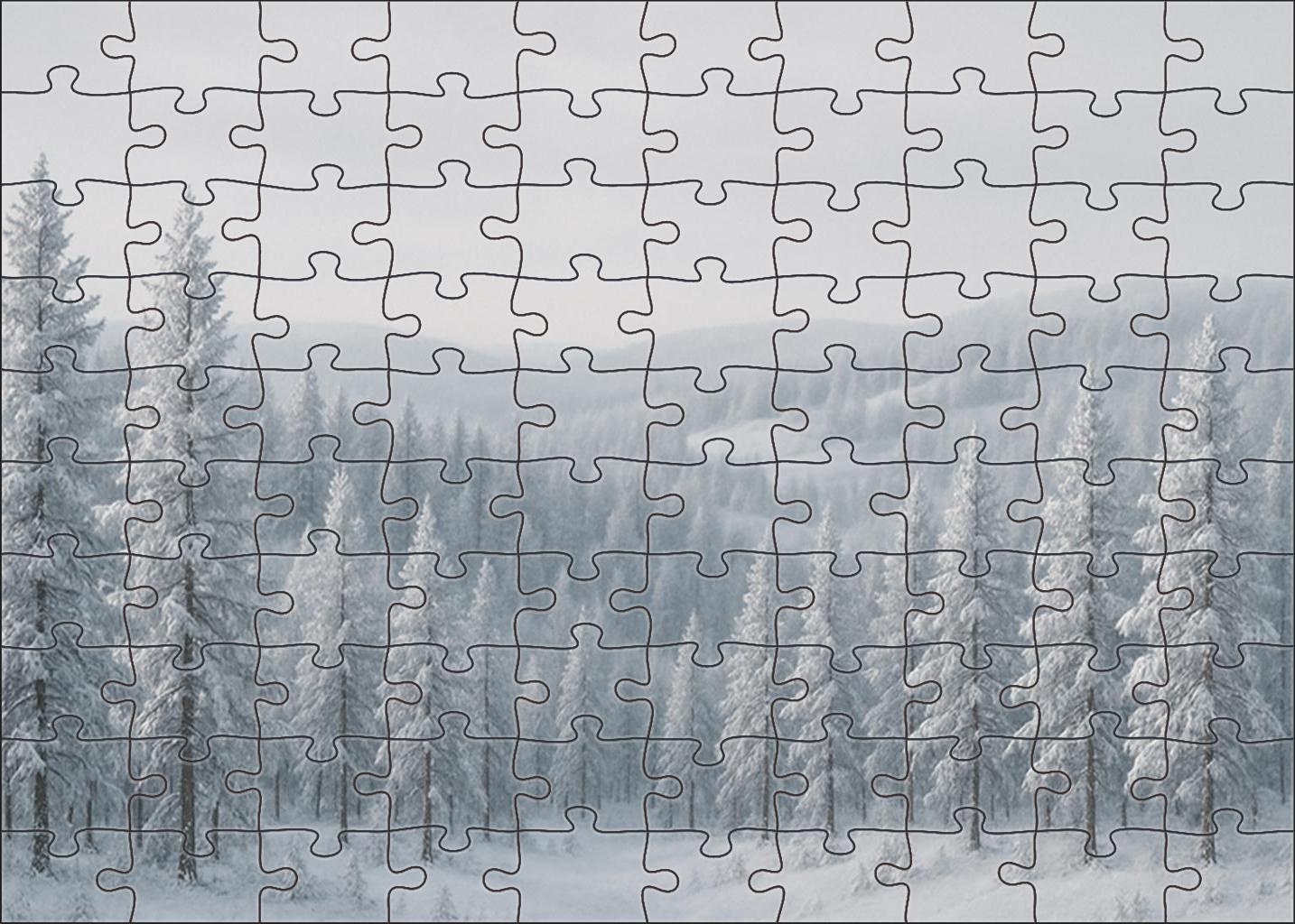 Winter Frosted Pine Vista 100 Piece Puzzle