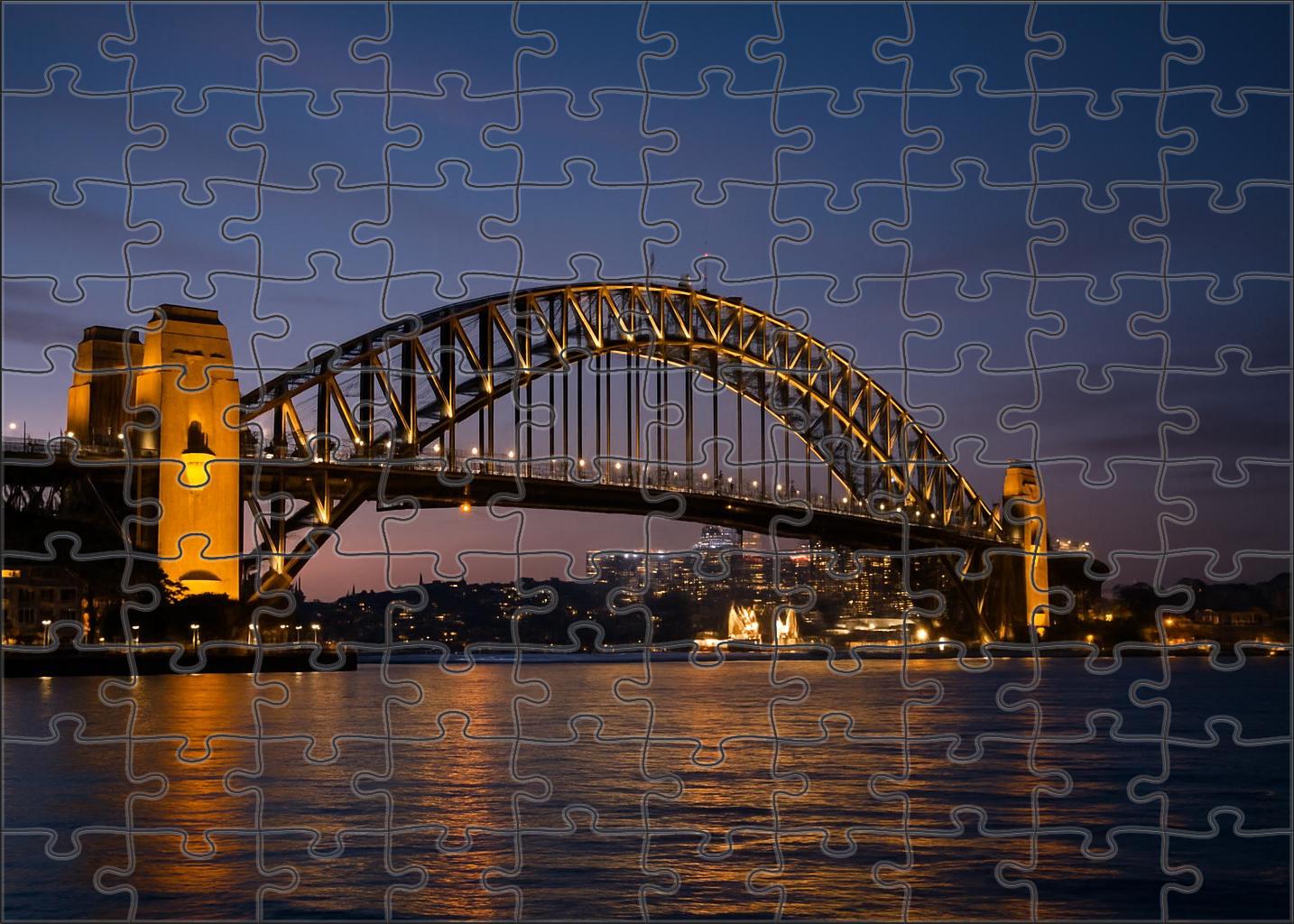 Sydney Harbour Bridge Spanning Sydney Australia Recognized By 7125 Globally As A Monumental Steel Arch Bridge 20 Piece Puzzle