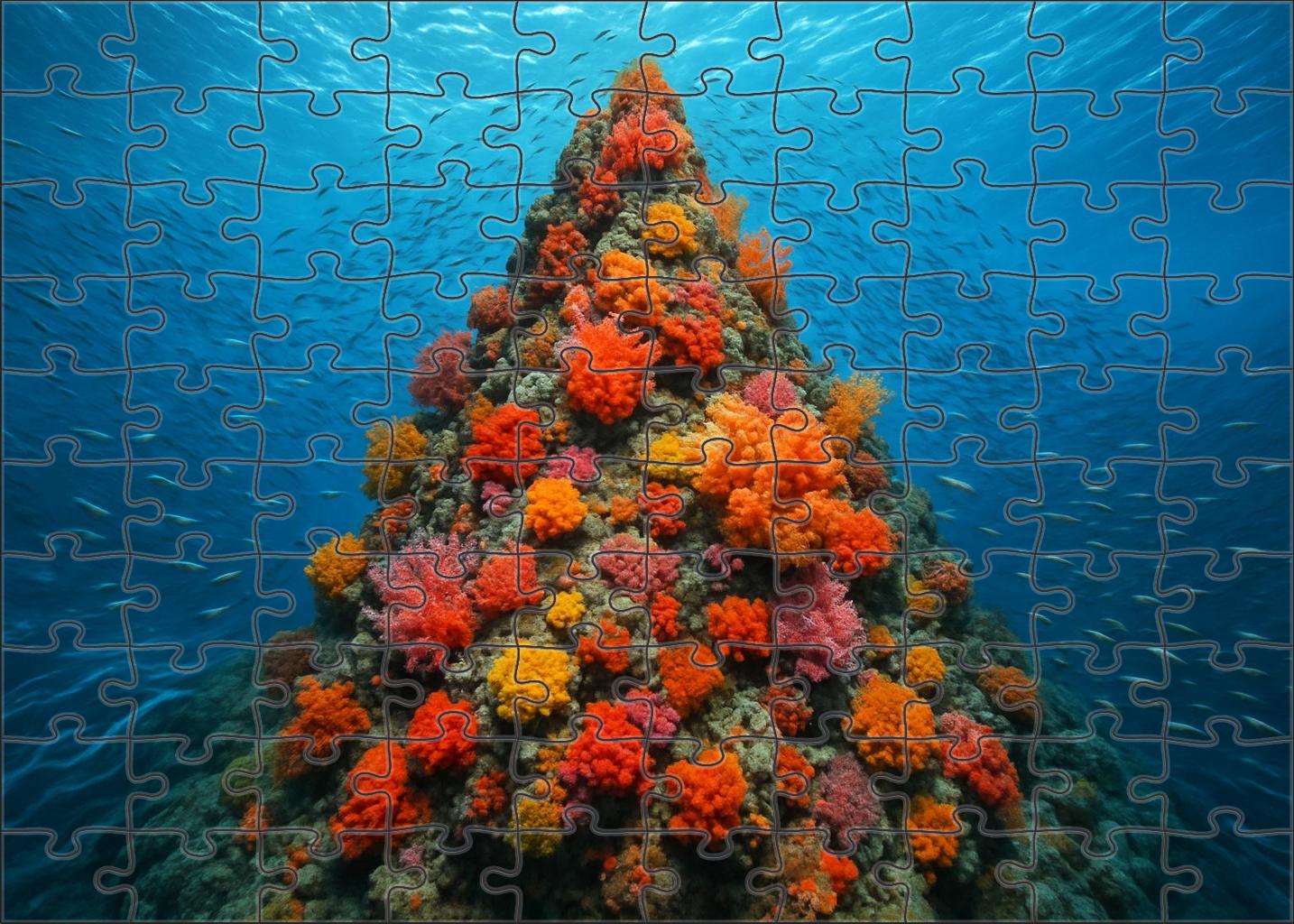 Sunken Volcanic Rise Rugged Seamount Bustling With Life Premium Puzzle Pieces
