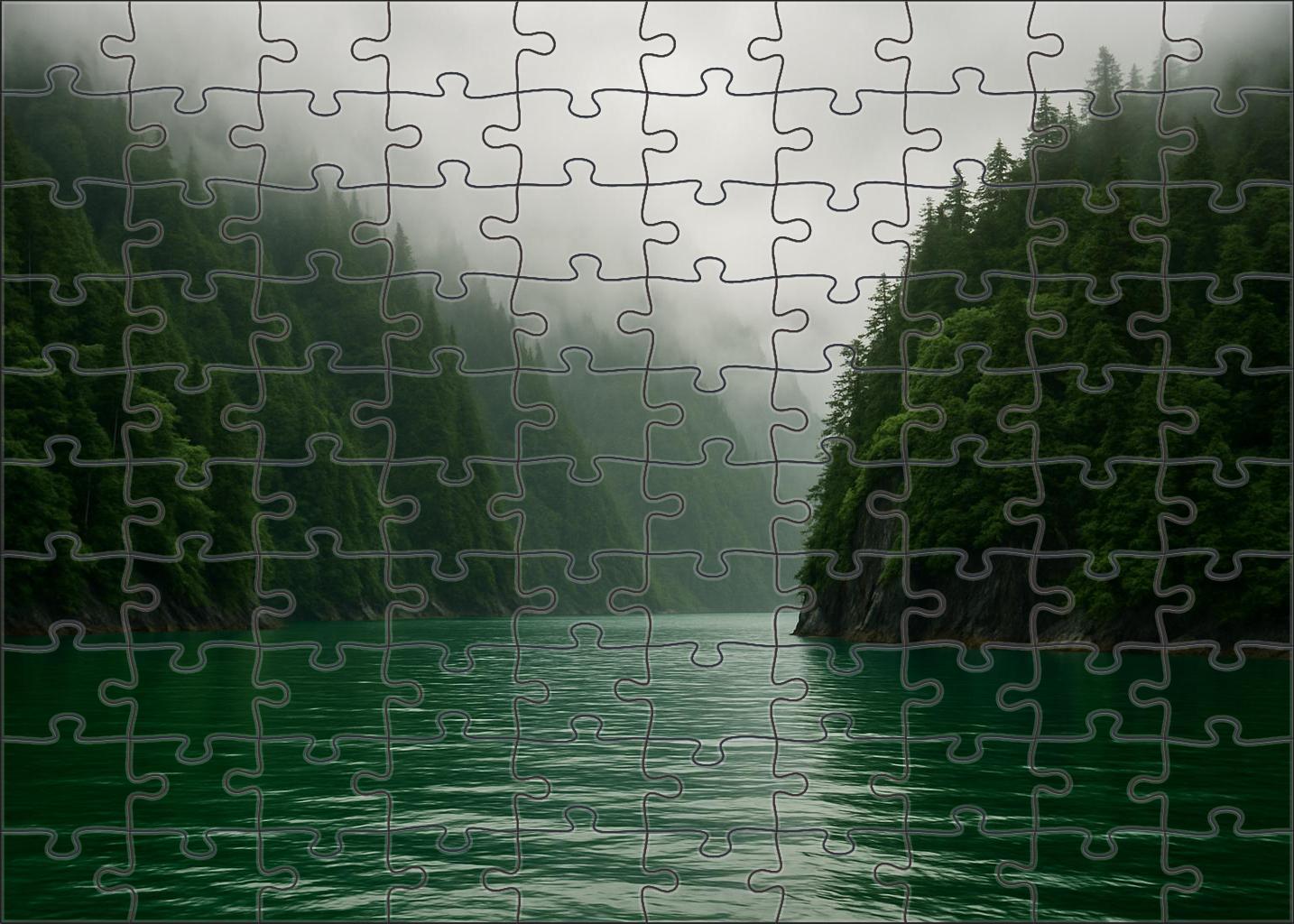 Emerald Fjord Harbor Unique Puzzle Design
